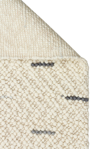 JD 06 ANTRASIT GREY  - JADE - Naturel Kazak Örgü Desenli El Dokuma Örgü Halı