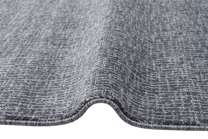 LT 01 DARK GREY  - LOTTO - Hav Toz Vermez Modern Sade Desenli Makine Halısı