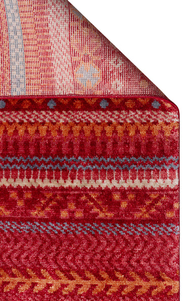 ZR 19 RED MULTY  - ZARA - Otantik Desenli El Emeği ile Üretilen Modern Uşak Halısı