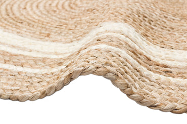 ECH 01R NATURAL WHITE  - JUNO - El Dokuma Naturel Jüt Hasır Halı