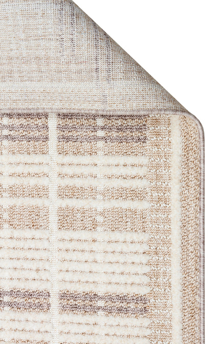 JOY 04 BEIGE GREY  - JOY - Hav Toz Vermeyen Yumuşak dokulu Modern Makine Halısı