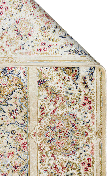 ISF 06 CREAM  - ISFAHAN - Klasik Desenli Yüksek Kalite Sık Dokuma Makine Halısı