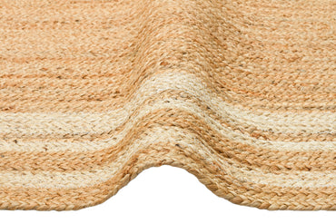 ECH 10 NATURAL WHITE XW  - ECHO - El Dokuma Naturel Jüt Hasır Halı