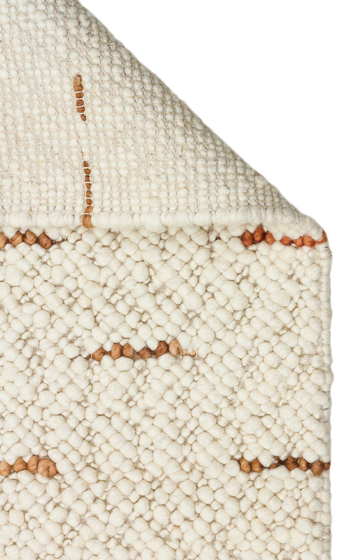JD 06 NATURAL  - JADE - Naturel Kazak Örgü Desenli El Dokuma Örgü Halı