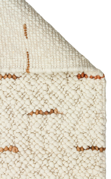 JD 06 NATURAL  - JADE - Naturel Kazak Örgü Desenli El Dokuma Örgü Halı