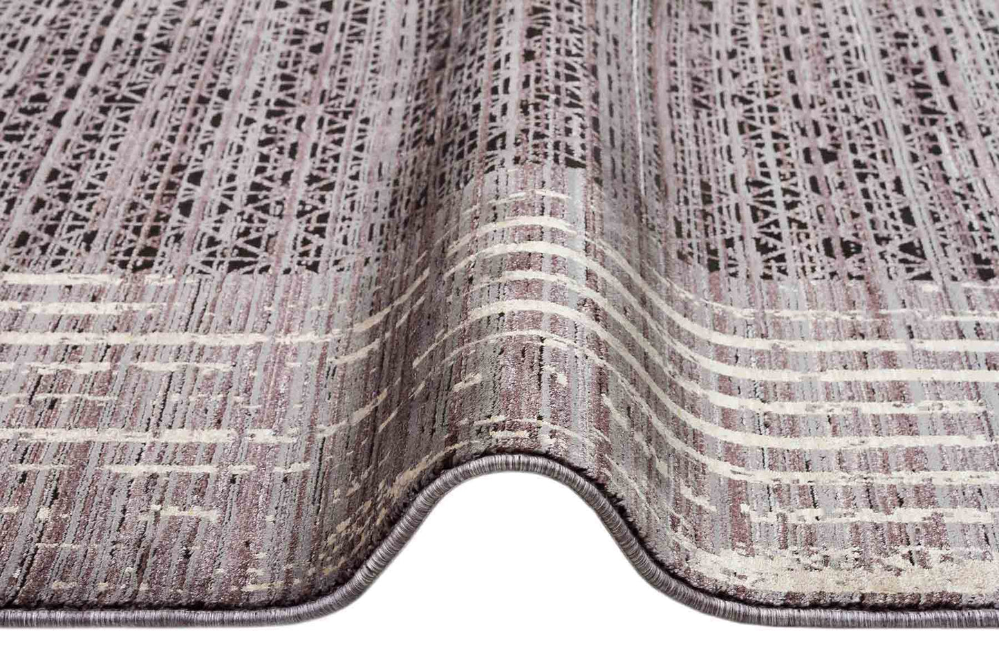 MHL 01 ANTRASIT GOLD  - MAHAL - Art Deco Desenli Yüksek Kalite Sık Dokuma Salon Halısı