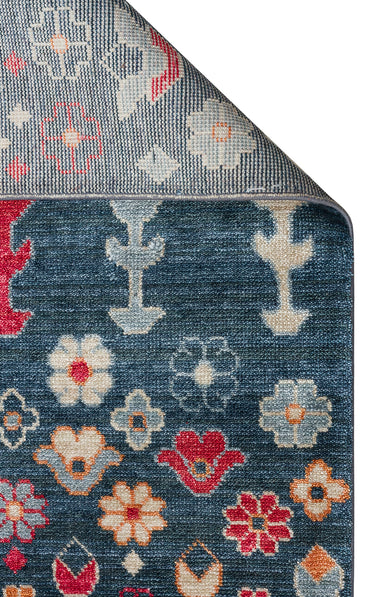 ZR 17 NAVY MULTY  - ZARA - Otantik Desenli El Emeği ile Üretilen Modern Uşak Halısı