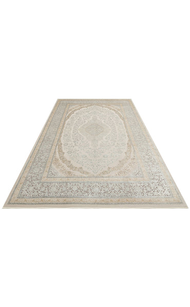 MHL 08 CREAM GREY  - MAHAL - Klasik Desenli Yüksek Kalite Sık Dokuma Salon Halısı