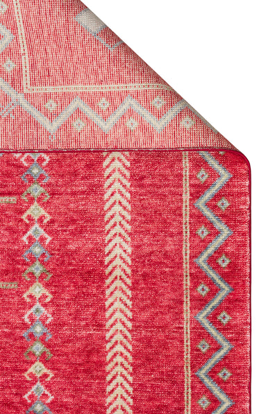 ZR 20 RED MULTY  - ZARA - Otantik Desenli El Emeği ile Üretilen Modern Uşak Halısı