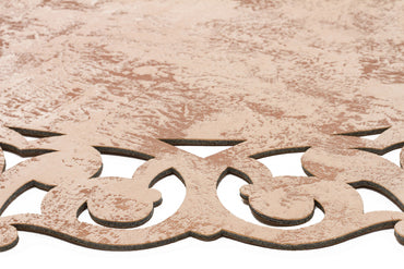 BNC 05 BEIGE COPPER Q  - BIANCA - Klasik Ve Modern İşlemeli ve Oymalı Halı, Bordürlü Suni Deri Halı