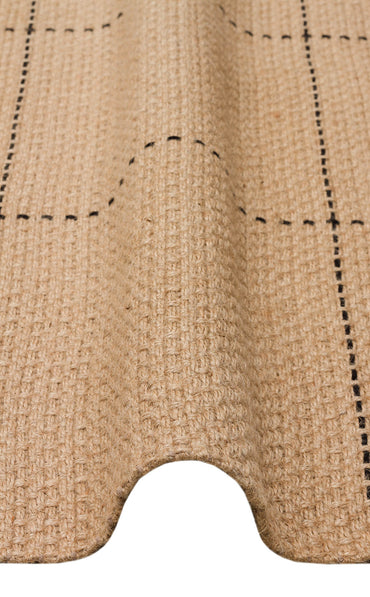 DLH 01 BLACK  - DELHİ - Jüt ve Pamuk ile Üretilen Çift Taraflı Modern Kilim