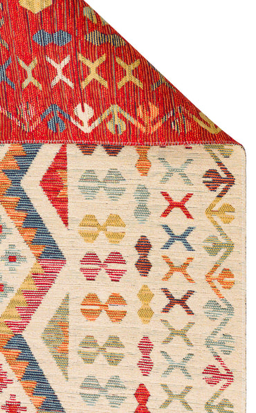 Nomad NMD 08 Çok Renkli - Çift Taraflı Yıkanabilir Kilim | Otantik Kilim