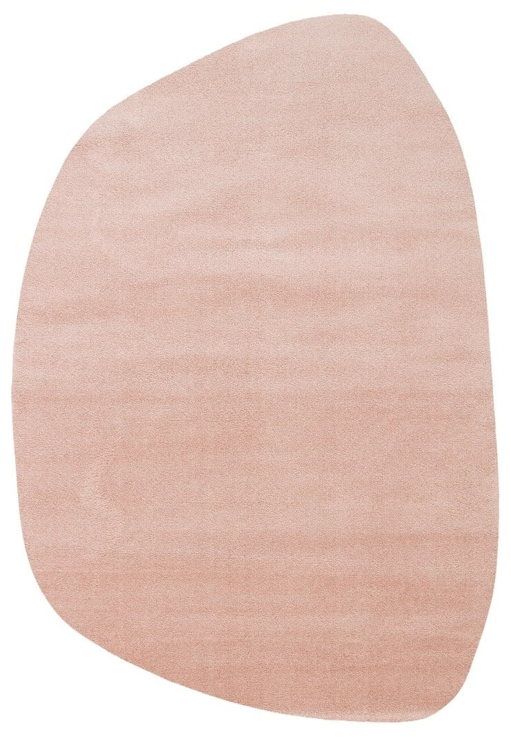 Zen Amorf 03 Pembe Özel Şekilli Kesim Yumuşak Tuşeli Sıkı Dokuma Makine Halısı