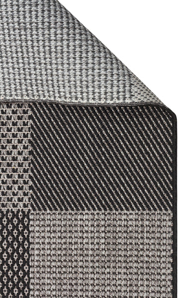 Mono MNO 01 Koyu Gri - Yıkanabilir Kaymaz Kilim Halı