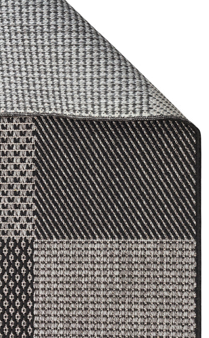 Mono MNO 01 Koyu Gri - Yıkanabilir Kaymaz Kilim Halı