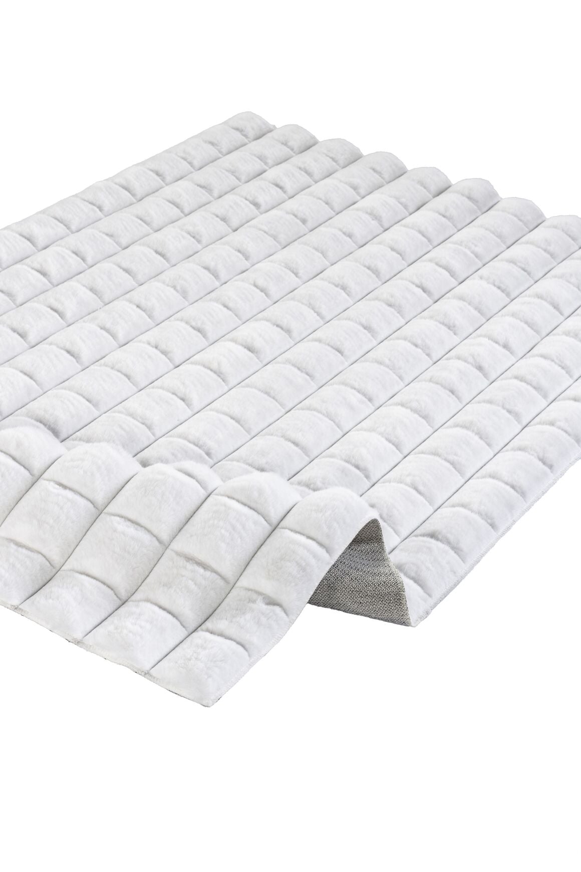 Diamante 7001 Beyaz - Yumuşak Peluş Halı | Kaymaz Yıkanabilir Halı
