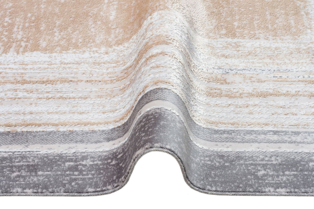 ST 15 GREY VIZON XW  - SATEEN - Hav Toz Vermez Yıkanabilir Kaymaz İnce Dokuma Modern Halı 