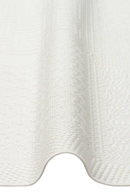 Mono MNO LUX 02 Beyaz -Yıkanabilir Kaymaz Kilim Halı