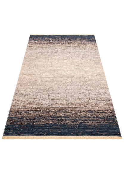 Kutnu Kilim KTN 01 Marina Bej Ombre Renk Geçişli Çift Taraflı Yıkanabilir Hav Vermez Salon Kilimi