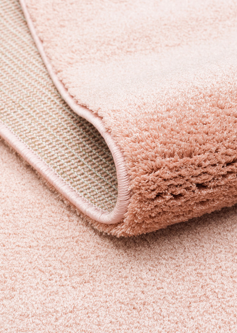 Zen Amorf 01 Pembe Özel Şekilli Kesim Yumuşak Tuşeli Sıkı Dokuma Makine Halısı