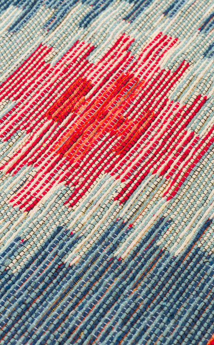 Nomad NMD 04 Çok Renkli - Çift Taraflı Yıkanabilir Kilim | Otantik Kilim