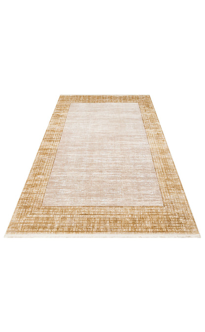 FRESCO DYED FSD 02 Bej Gold - Eskitme Dokulu Işıltılı Salon Halısı