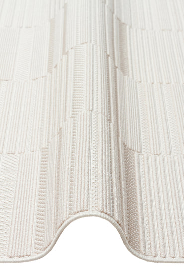 MONO LOOP 01 Bej Bukleli Sisal Dokuma Yıkanabilir Kaymaz Tabanlı Kolay Temizlenebilir Makine Halısı