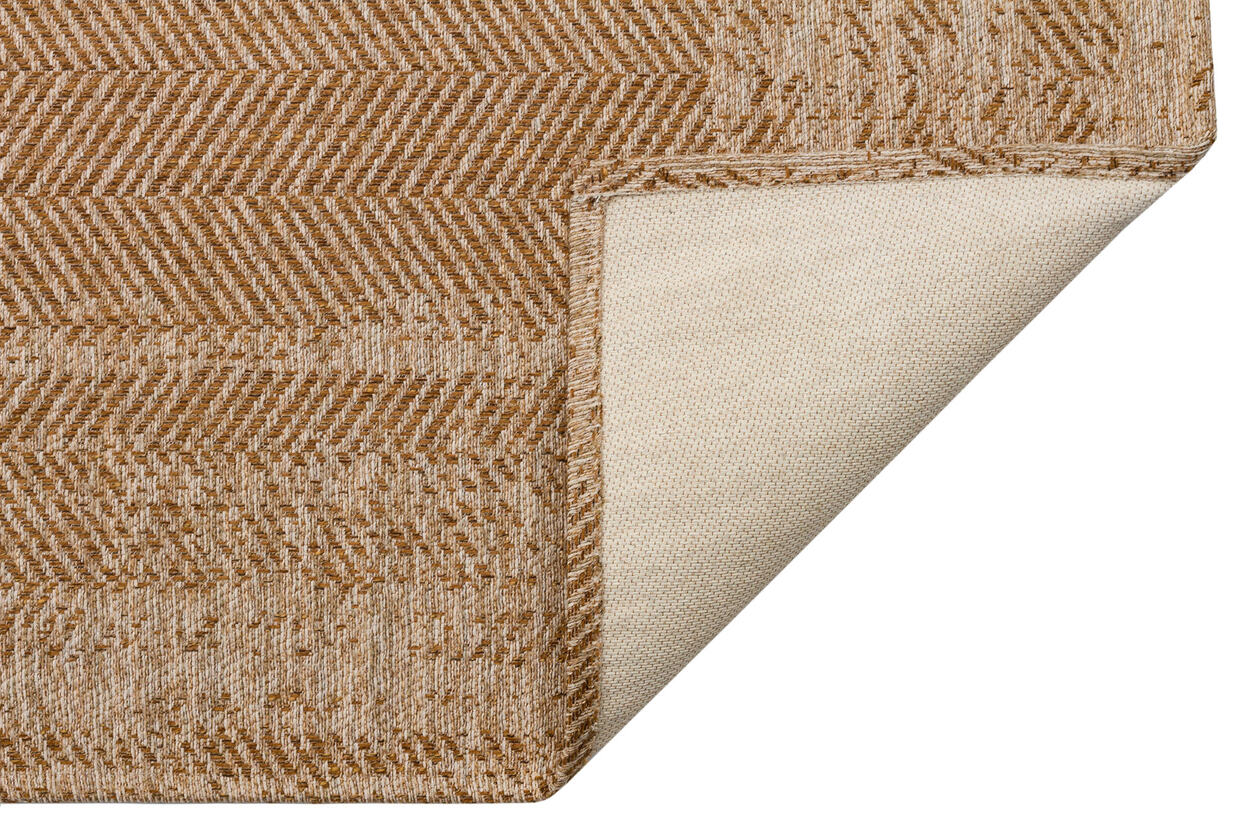 BRK 04 NATURAL BEIGE  - BROOKLYN - Hasır Görünümlü Kaymaz Renkli Dokuma Modern Kilim