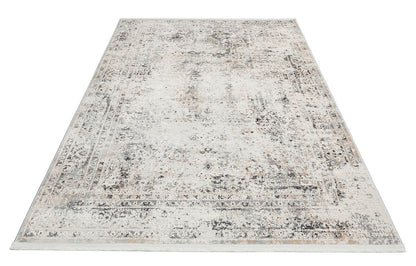 LGS 03 CREAM SILVER  - LAGOS - Hav Toz Vermez Eskitme Desenli Modern Makine Halısı
