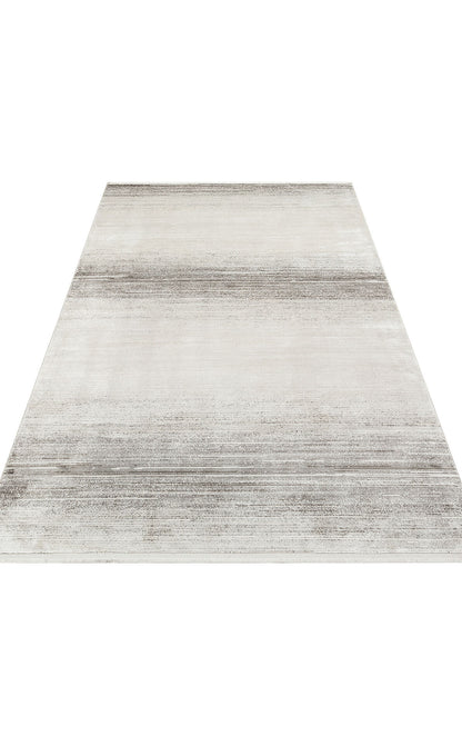 RM 01 CREAM GREY  - ROMA - Viskon ve Polyester ile Üretilen Şık Salon Halısı