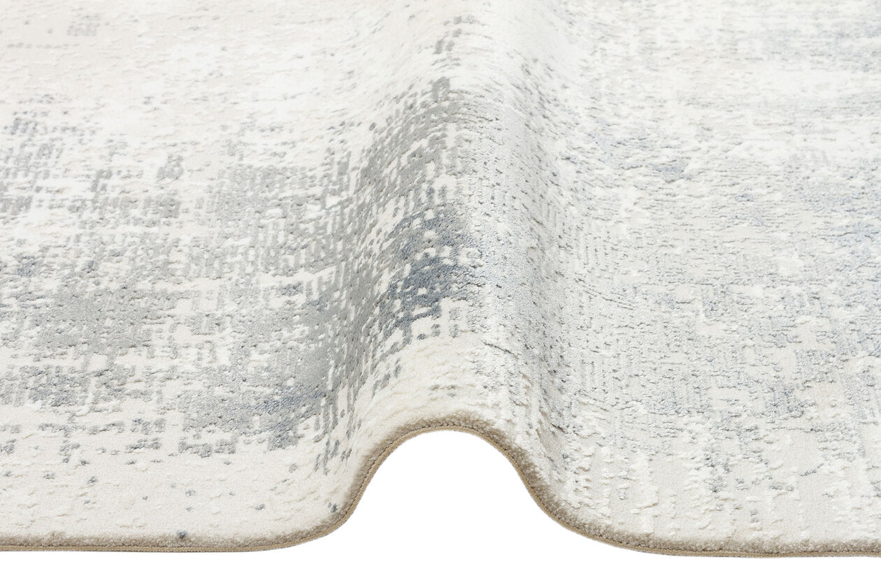 LGS 07 CREAM SILVER XW  - LAGOS XW - Hav Toz Vermez Eskitme Desenli Modern Makine Halısı