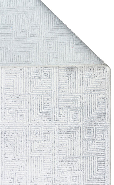 ST 109 CREAM GREY  - SATEEN - Yıkanabilir Kaymaz Tabanlı Hav Vermez Sık Dokuma Modern Halı