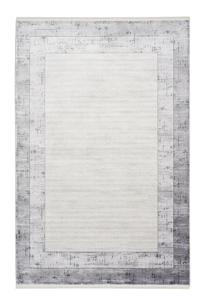 Serenity 7811 Gri - Viskon Dokuma Halı | Modern Gri Salon Halısı