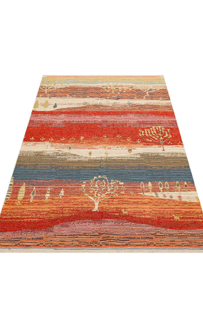 Nomad NMD 12 Toprak - Çift Taraflı Yıkanabilir Kilim | Otantik Kilim