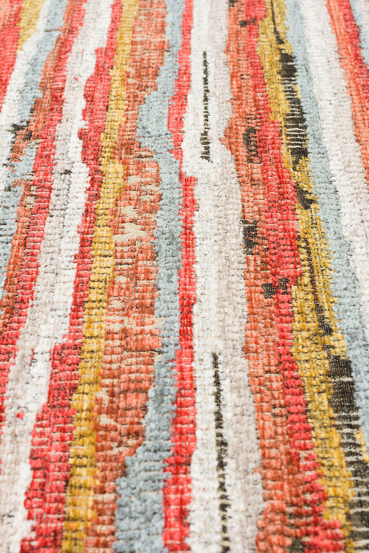 BRK 12 MULTY  - BROOKLYN - Hasır Görünümlü Kaymaz Renkli Dokuma Modern Kilim