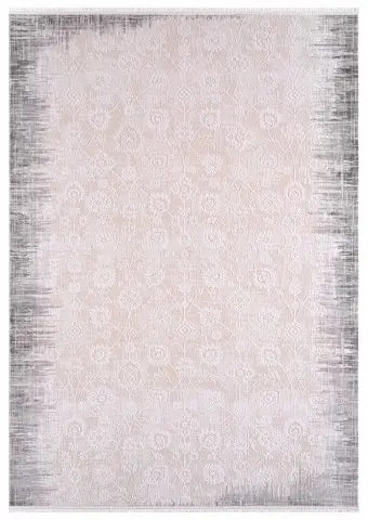 Dekor Modern Halı 1135 Gri Yumuşak Dokulu Saçaksız Salon Halısı
