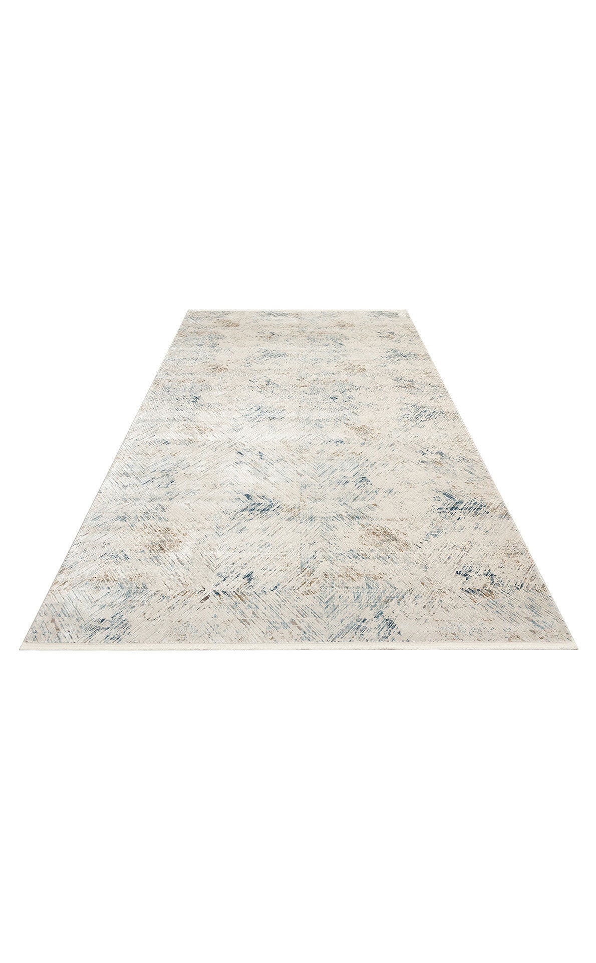 PLM 03 CREAM BLUE  - PALMIRA - Yüksek Kaliteli Sık Dokuma Modern Salon Halısı