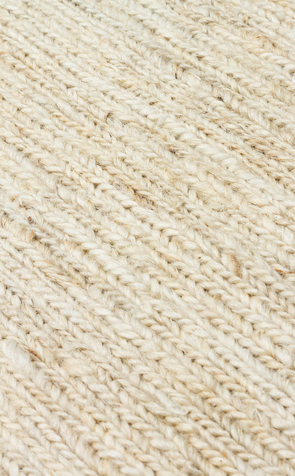 SMK PLAIN IVORY  - SOUMAK - Soumak Örgülü Naturel Kendir Halı