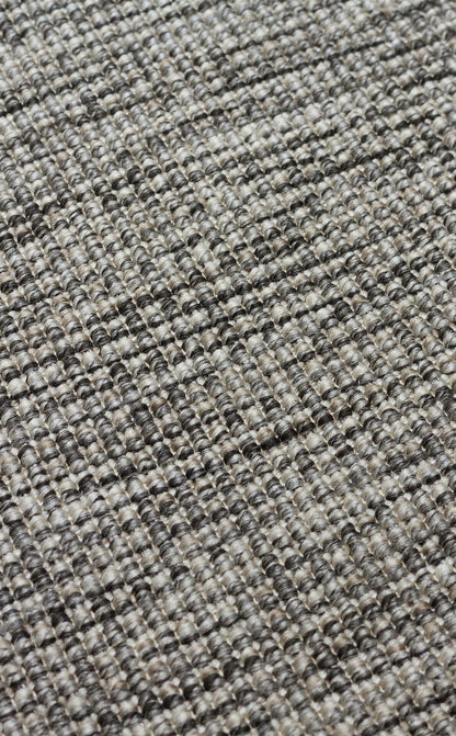 VENTURA SISAL VNT 2705 Gri BDR Siyah  İç ve Dış Mekan Kullanımına Uygun Hav Vermeyen Kolay Temizlenebilir Bordürlü Sisal Görünümlü Halı
