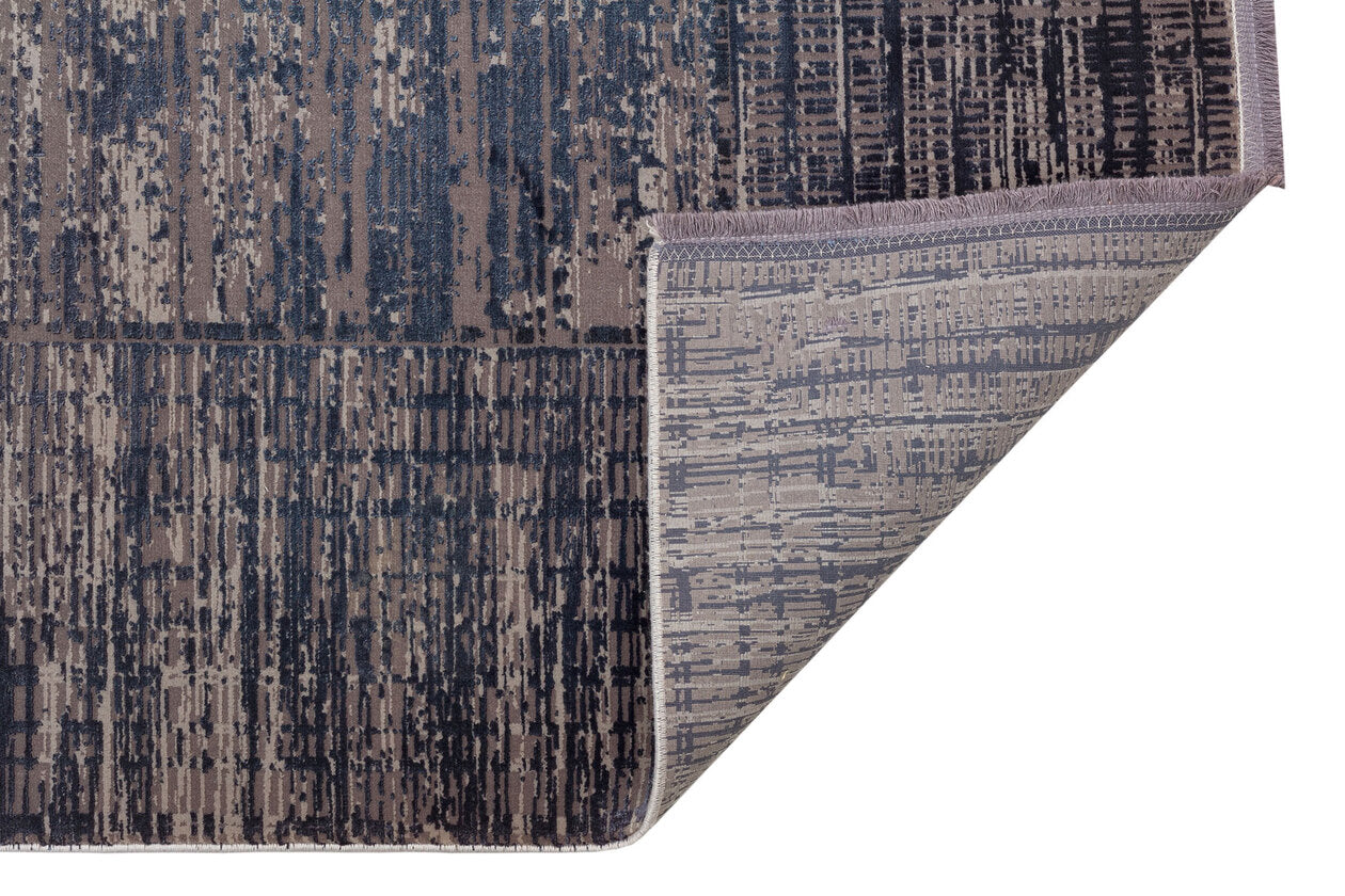 FRESCO DYED FSD 02 Lacivert  - Eskitme Dokulu Işıltılı Salon Halısı