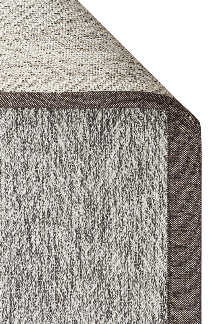 VENTURA SISAL VNT 2704 Gri BRD Dark Mix  İç ve Dış Mekan Kullanımına Uygun Hav Vermeyen Kolay Temizlenebilir Bordürlü Sisal Görünümlü Halı