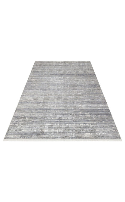 ST 107 DARK GREY  - SATEEN - Yıkanabilir Kaymaz Tabanlı Hav Vermez Sık Dokuma Modern Halı