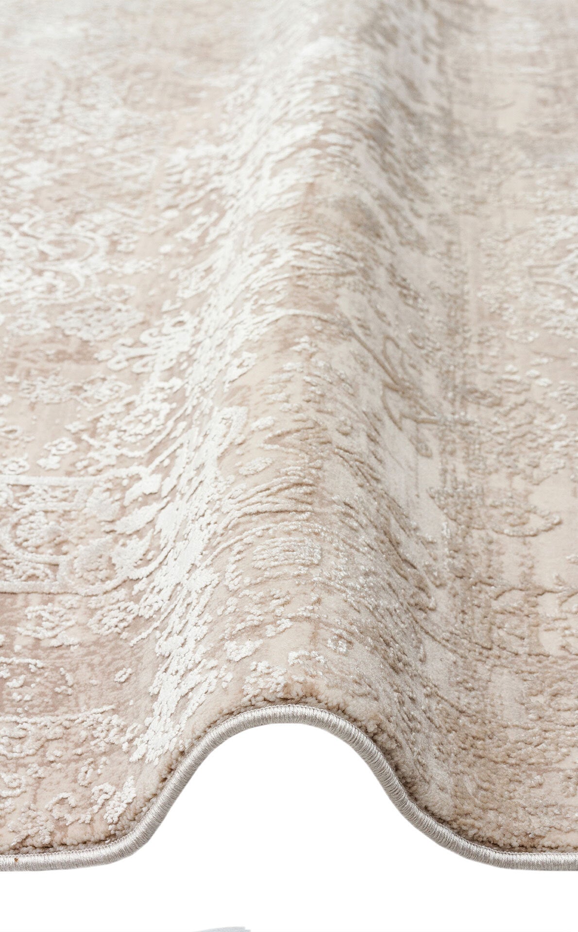 FRESCO XW FS 31 Krem - Işıltılı Dokuma Bambu Viskon Salon Halısı