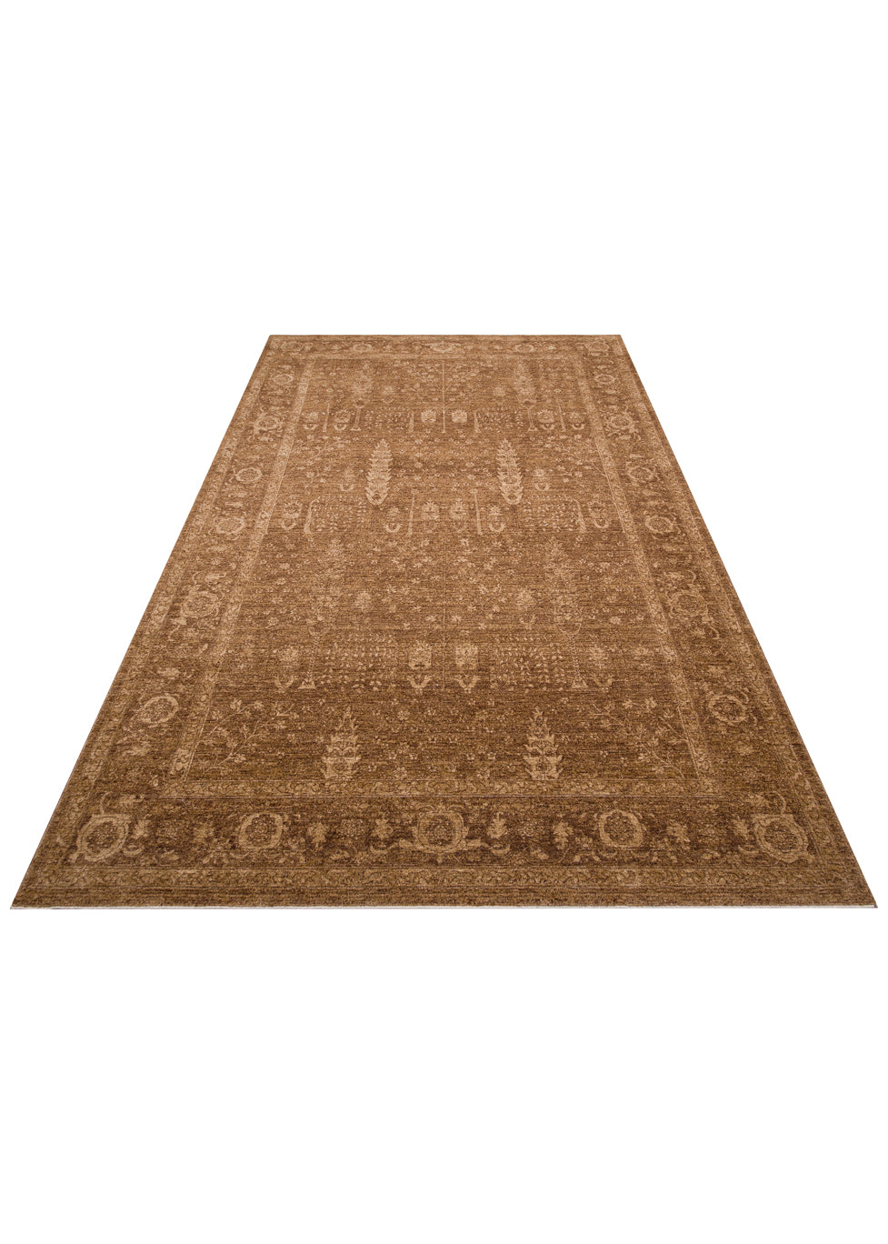 SHR 03 BEIGE  - SHIRAZ - Vintage Eskitme Desenli Modern Yumuşak Dokulu Makine Halısı