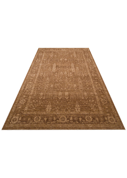 SHR 03 BEIGE  - SHIRAZ - Vintage Eskitme Desenli Modern Yumuşak Dokulu Makine Halısı