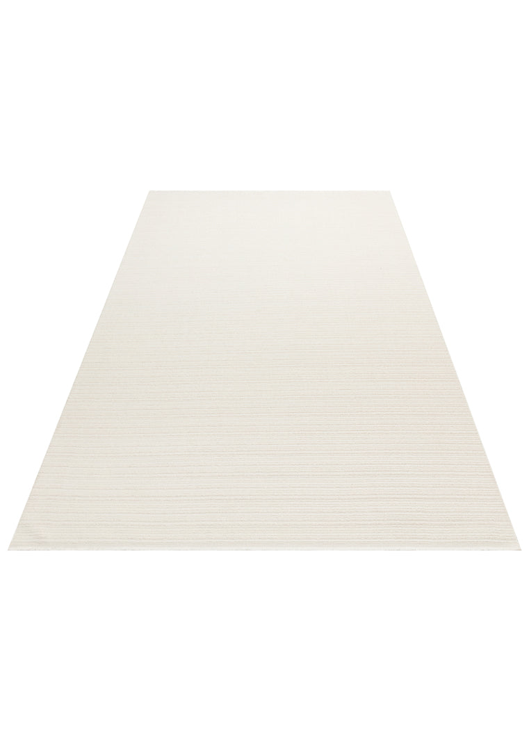 MONO LOOP 03 Beyaz XW Bukleli Sisal Dokuma Yıkanabilir Kaymaz Tabanlı Kolay Temizlenebilir Makine Halısı