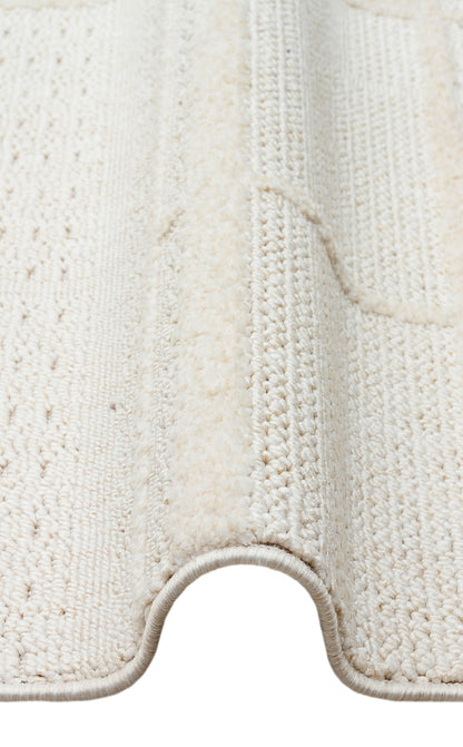 JOY 03 WHITE  - JOY - Hav Toz Vermeyen Yumuşak dokulu Modern Makine Halısı