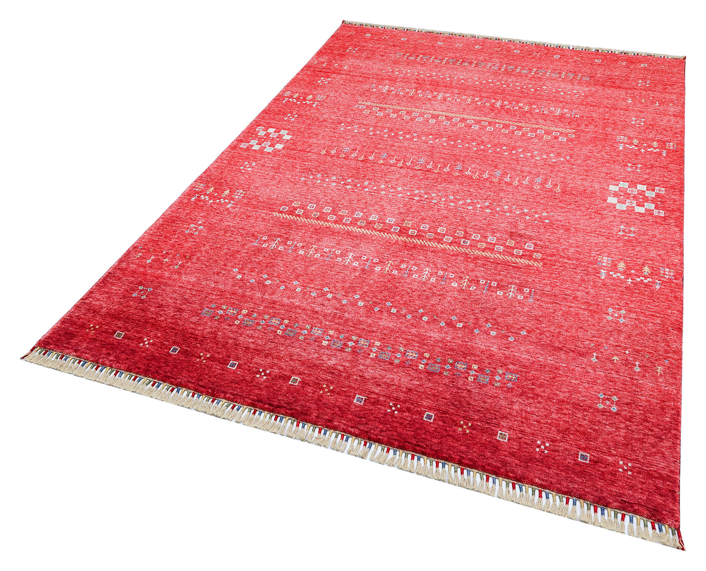 ZR 06 RED  - Otantik Desenli El Emeği ile Üretilen Modern Uşak Halısı