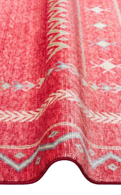 ZR 20 RED MULTY  - ZARA - Otantik Desenli El Emeği ile Üretilen Modern Uşak Halısı