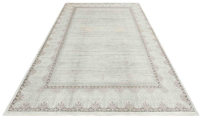 MHL 06 CREAM GREY  - MAHAL - Klasik Desenli Yüksek Kalite Sık Dokuma Salon Halısı